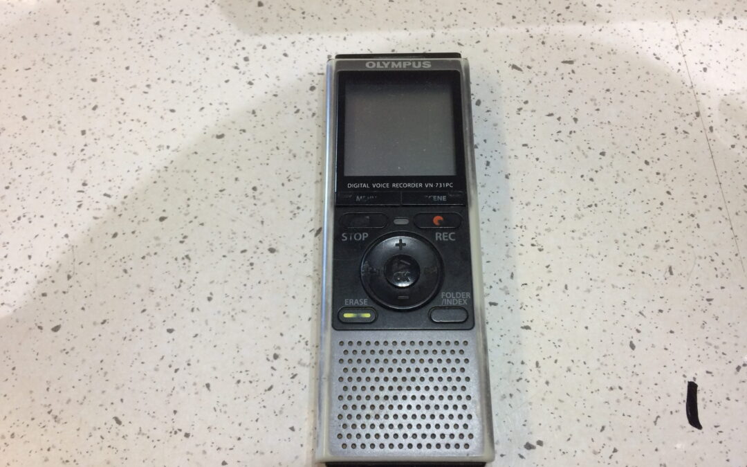 Water Damaged Digital Voice Recorder